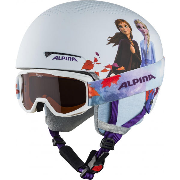 Alpina Sports ZUPO DISNEY SET Dječja Skijaška Kaciga I Naočale, Bijela, Veľkosť (48 - 52)