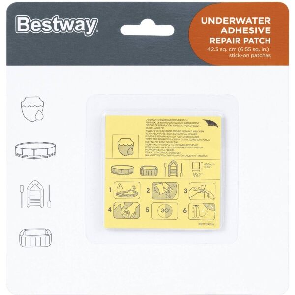 Bestway UNDERWATER ADHESIVE REPAIR PATCH Set Zakrpa, Mix, Veľkosť Os