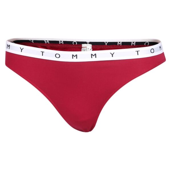 Tommy Hilfiger COTTON 3 PACK-3P THONG PRINT Ženske Tange, Crvena, Veľkosť S