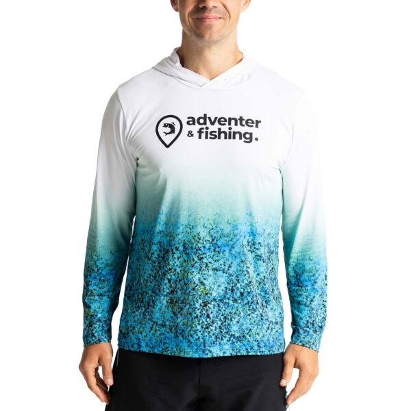 ADVENTER & FISHING UV HOODED BLUEFIN TREVALLY Muška Funkcionalna UV Majica, Svjetlo Plava, Veľkosť M