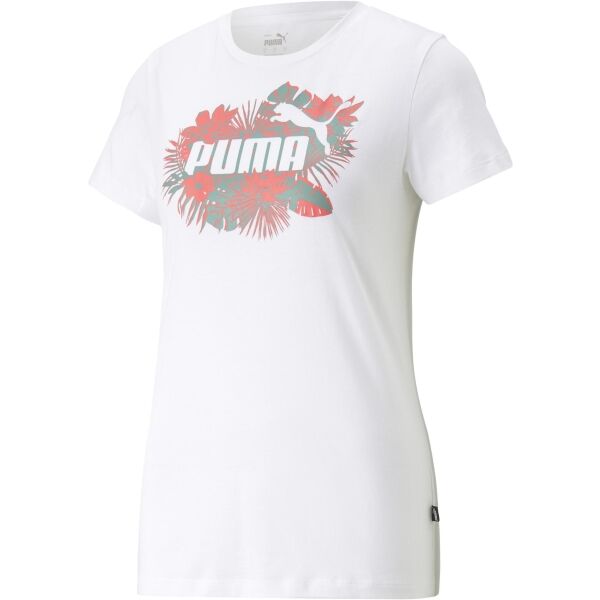 Puma ESS + FLOWER POWER TEE Ženska Majica, Bijela, Veľkosť S