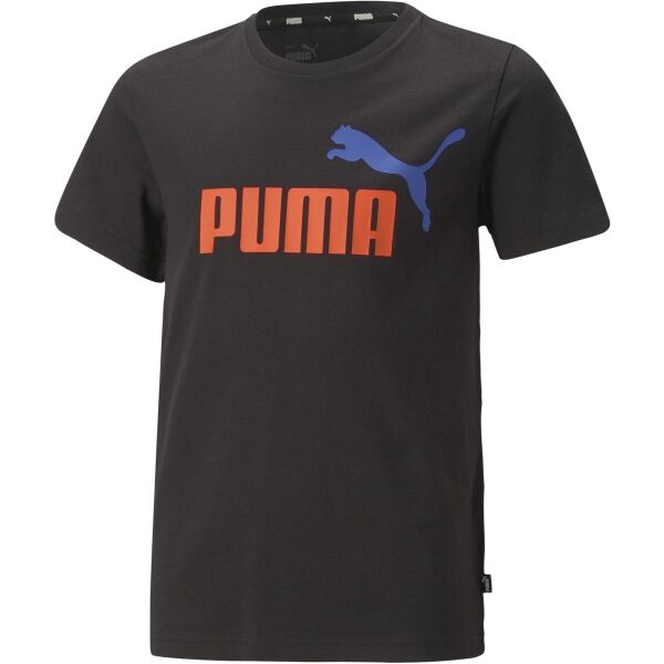 Puma ESS + 2 COL LOGO TEE Majica Za Dječake, Crna, Veľkosť 128