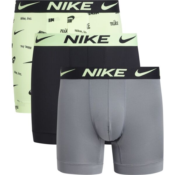 Nike DRI-FIT ESSENTIAL MICRO BOXER BRIEF 3PK Muške Bokserice, Svijetlo Zelena, Veľkosť L