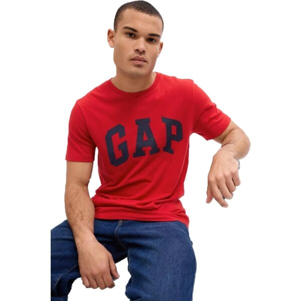 GAP V-BASIC LOGO T Muška Majica, Crvena, Veľkosť S